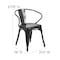 Flash Furniture Black Metal Stack Chair with Black Poly Resin Seat CH-31270-BK-PL1B-GG - alternate 4